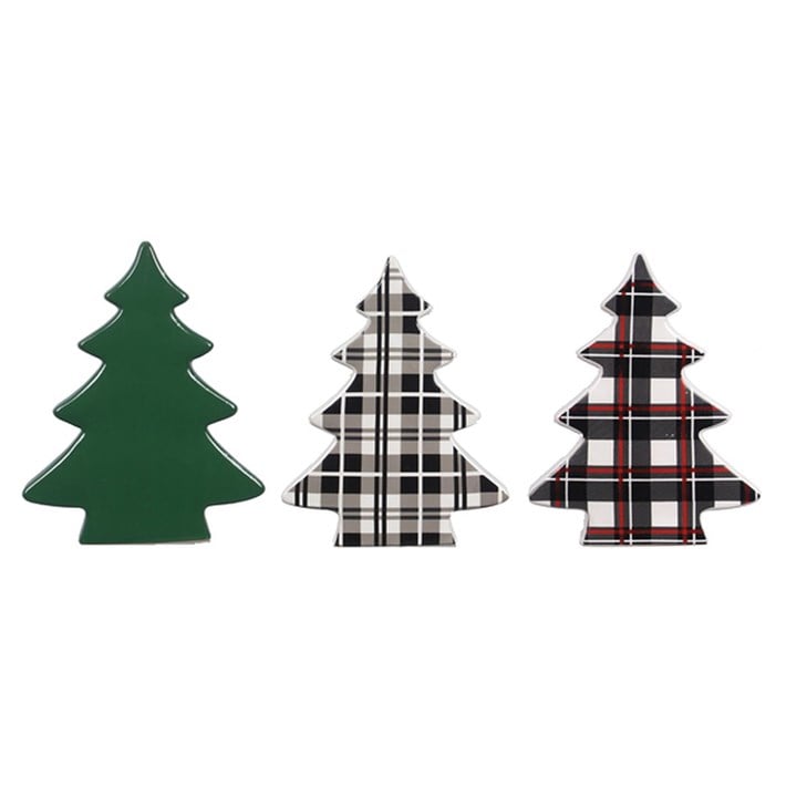 Stoneware Country Christmas Tree 3 Ast Ivystone