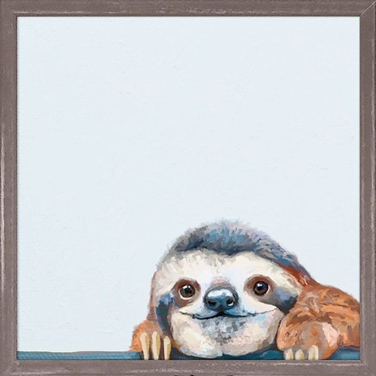 framed sloth picture