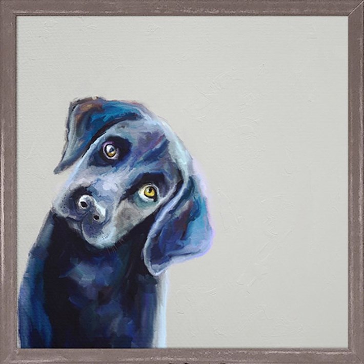 black lab framed art