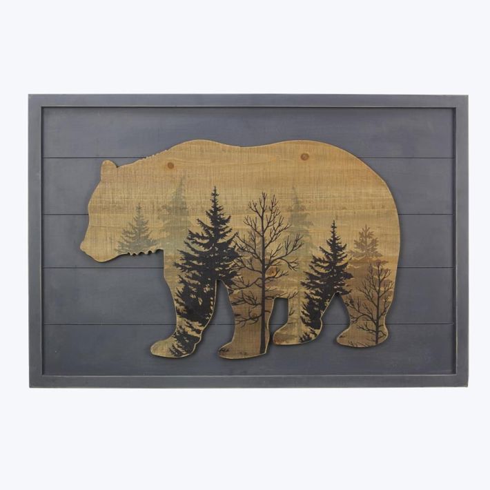 Wood Bear Lodge Sign | Ivystone